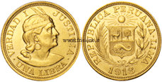 Peru - Libra oro 1918 