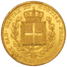 20 lire 1849 Genova_rovescio