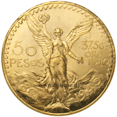 Messico 50 pesos oro 1945