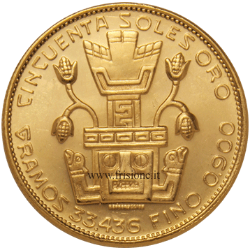 50 Soles oro Perù 1967 rovescio