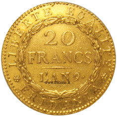 20 franchi anno 9_rovescio