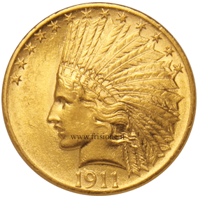 USA 10 $ oro 1911