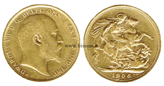 edoardo VII sterlina oro sovrana oro