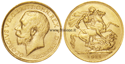 Gran Bretagna Re Giorgio V sterlina oro 1911 - vecchio conio