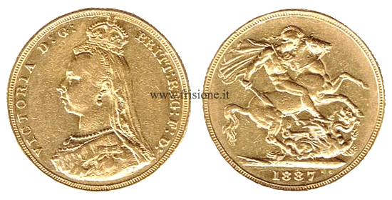 Gran Bretagna Sterlina oro giubileo Regina Vittoria