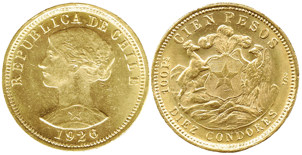 Cile 100 pesos Oro