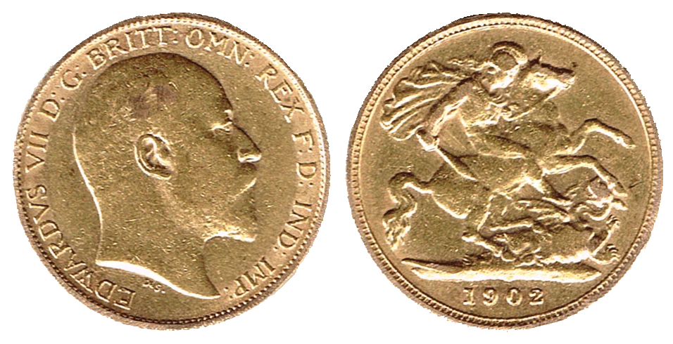Mezza Sterlina Oro Edoardo VII