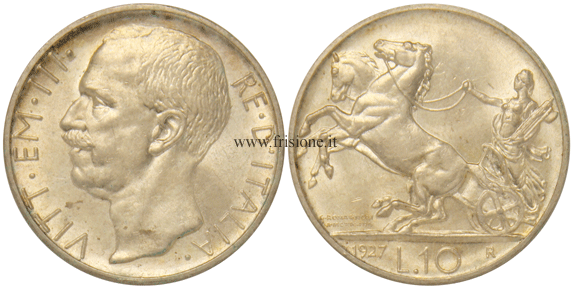 10 Lire 1927 Vittorio Emanuele 3