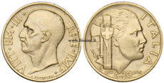 Vittorio Emanuele III - 20 Centesimi 1936 Impero