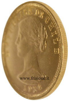Cile profilo del 100 pesos oro 1926 Cile profilo del 100 pesos oro 1926 cileno