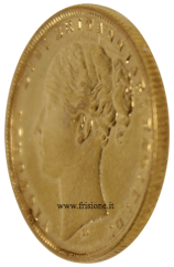 Australia sterlina oro 1876 M profilo Australia sterlina oro 1876 M profilo