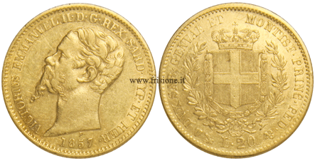 20 Lire 1857 Genova