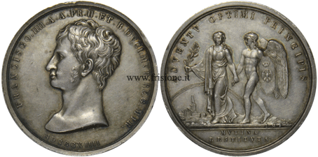 MODENA FRANCESCO I D'ASBURGO LORENA - Medaglia 1814 - Ritorno a Modena