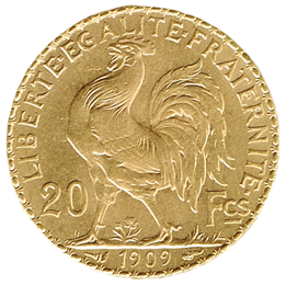 marengo francese_20 franchi oro_rovescio