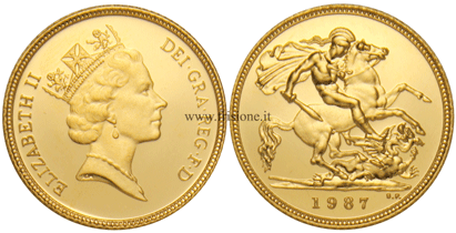 G. Bretagna - mezza sterlina oro 1987
