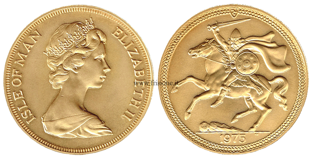 5 Sterline oro Isola di Man