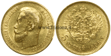 Russia - Zar Nicola II - 5 rubli 1898