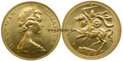 isola di man sterlina oro 1973