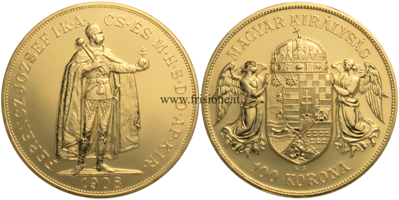 100 Corone Ungheria 1908