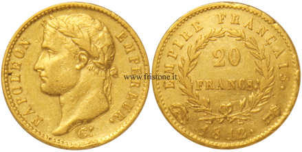 Napoleone I - 20 Franchi 1812 Roma