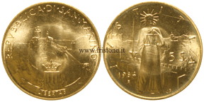 San Marino - 5 Scudi oro 1984