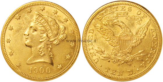 10 Dollari 1900 S - Stati Uniti