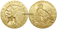USA 2 dollari e mezzo 1915 indiano
