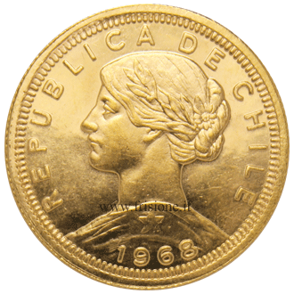 100 Pesos oro 1968 Cile 100 Pesos oro 1968 Cileno