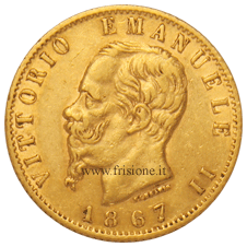 20 Lire 1867 diritto