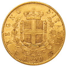 20 Lire 1867 rovescio