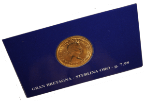 Sterlina oro in confezione regalo