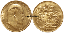 Gran Bretagna - Edoardo VII - sterlina 1907