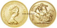 G. Bretagna - Elisabetta II - sterlina 1974 - coroncina