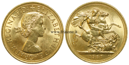 G. Bretagna - Sterlina 1957 - nuovo conio fiocchetto