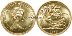 Sterlina Elisabetta nuovo conio coroncina sterlina oro 