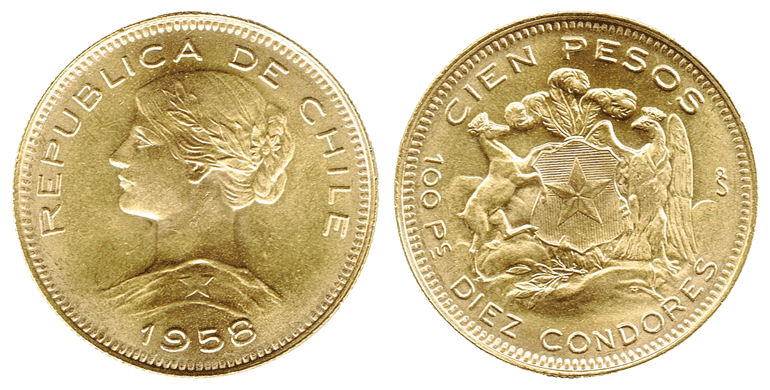 Cile 100 pesos Oro