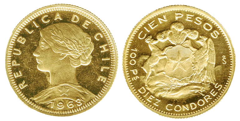 Cile 100 pesos Oro