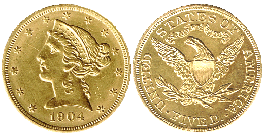 USA 5 dollari Oro - Liberty 